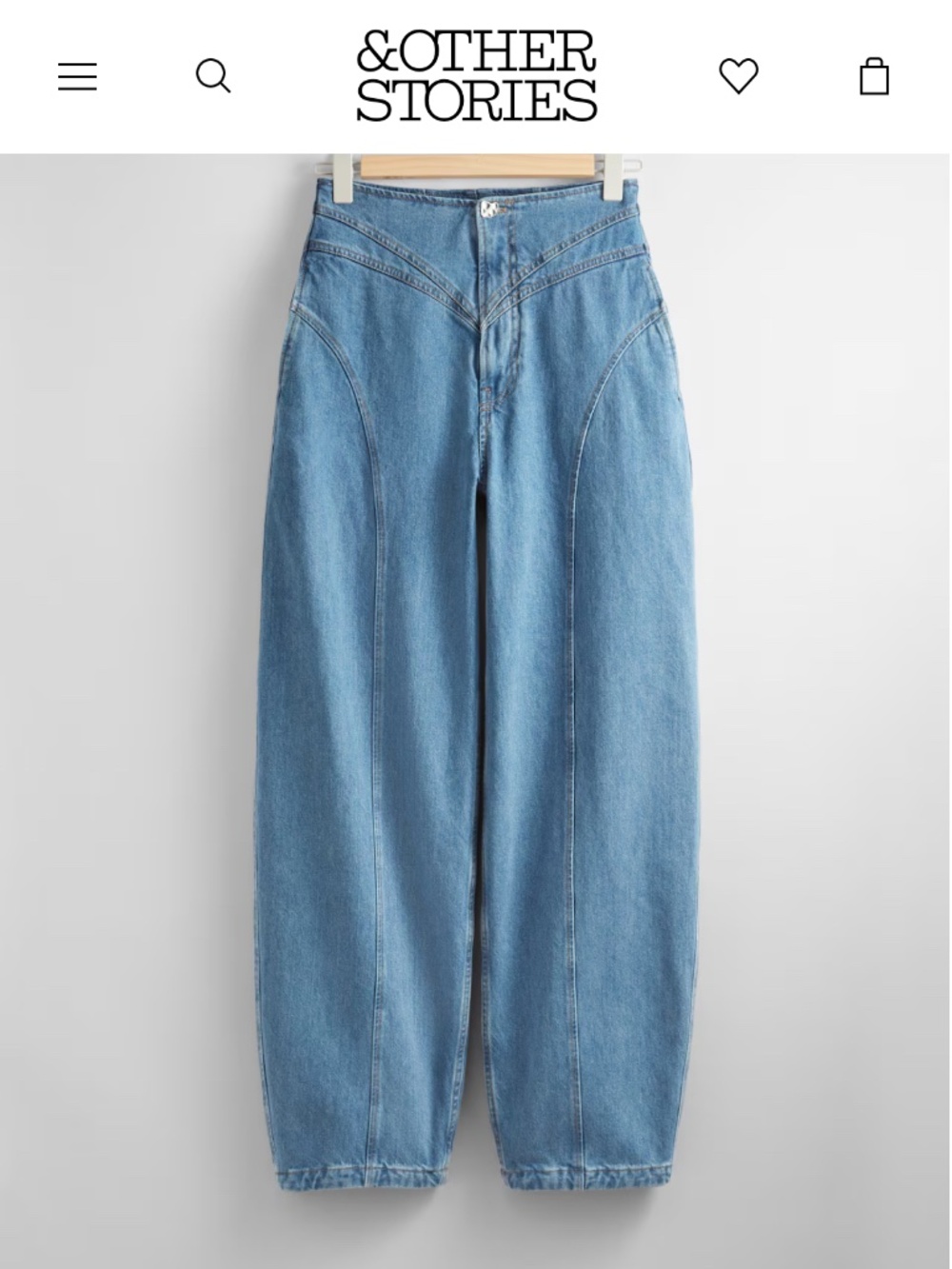NWT & Other Stories Savoir High Waist Barrel Jean Sz 14